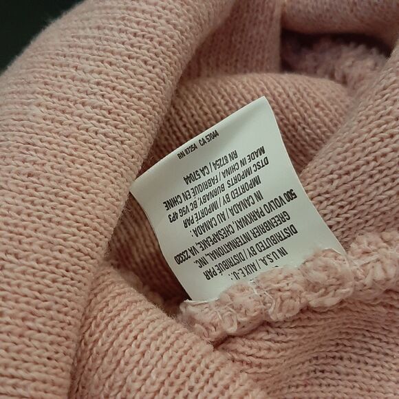 Warming Hat Pink One Size Wool Blend Knit Beanie with Faux Fur Pom Pom - Picture 5 of 6